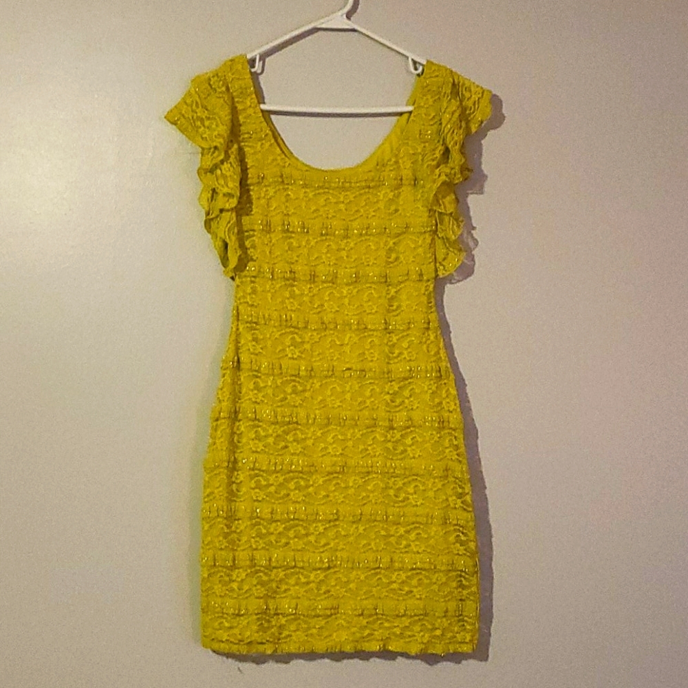 Lime Green Lacy Dress